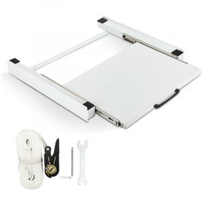 Einfeben - Kit de superposition Capacité de charge jusqu'à 150 kg pour lave-linge Cadre intermédiaire avec tablette extractible Blanc 60x54cm