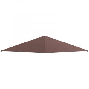 Toile de rechange pour pergola, tonnelle, tente, toit, kiosque de jardin， Polyester haute densit&eacute;, 180 g/m&sup2;, r&eacute;sistant aux UV, 3 x 3 m, couleur caf&eacute;，