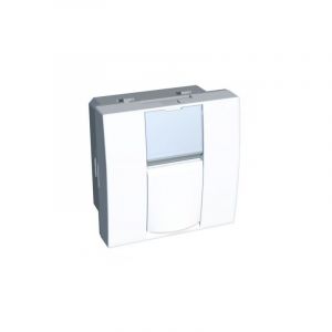 Prise reseau Rj45 CAT6A ftp blanche 45x45mm clipsable Altira s-one Schneider Electric ALB44317N