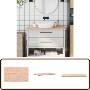 Vidaxl - Comptoir de salle de bain 100x60x1,5 cm bois massif de hêtre - Plan De Travail Cuisine - Comptoir Salle De Bain - Bois Massif - Hetre