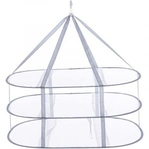 Etendoir &agrave; Trois Niveaux &Eacute;tendoir &agrave; V&ecirc;tements Poser Un Cintre Sec &agrave; Plat &Eacute;tendoir Multifonctionnel S&eacute;choir Suspendu Pliant S&egrave;che-Pull Suspendu