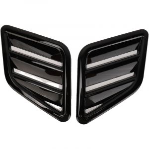 Couvercle de ventilation de capot moteur ABS, 2 pi&egrave;ces, capot sup&eacute;rieur avant, Grille de sortie d'air de remplacement pour Ford, noir brillant