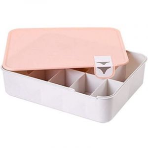 (Rose) Rangement en plastique pour chaussures, sous-v&ecirc;tements, chaussettes, housse d'&eacute;tag&egrave;re empilable, housse de bo&icirc;te de rangement