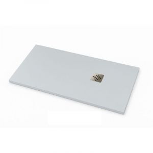 Receveur de douche Ardesia extra-plat couleur Gris clair RAL 7035 60x60cm grille Acier
