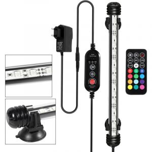 Randaco 58cm LED &Eacute;clairage Aquarium Lampe Tube &Eacute;tanche Lighting Plong&eacute;e A Economie D'energie Fish Tank D&eacute;coration avec T&eacute;l&eacute;commande,RGB, pas de bruit