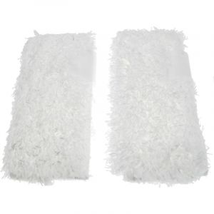 Vhbw - 2x Housses de rechange compatible avec Kärcher sc 5 EasyFix Premium, sc 5 EasyFix Iron nettoyeur à vapeur - microfibre, blanc 21 x 9,4 x 0,25cm