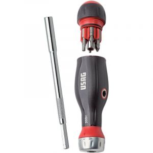 Usag - Tournevis Combidrive 333 K/SH8 6 embouts 1/4' Cliquet intégré