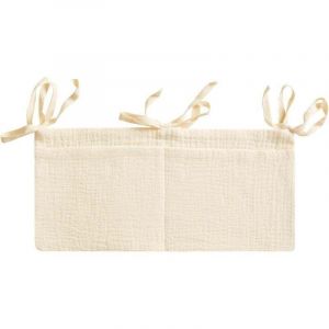 1 Pi&egrave;ces Suspendu Organisateur de Couches (Beige)，rangement suspendu lit bebe，organisateur lit bebe, Organiseur de lit suspendu pour b&eacute;b&eacute;，pour lit