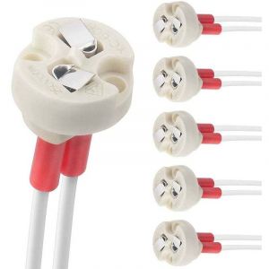 ZVD - Base de Bi-Pin, G4, GU5.3, G6.35, GY6.35, GX5.3 MR16, GZ4 MR11, support de lampe de corps en c&eacute;ramique &agrave; douille incandescente halog&egrave;ne (6pcs)