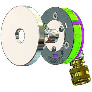 Anquier - Sortie de cloison starfix mono per à compression Ø12 - M3/8' (12/17) coudée