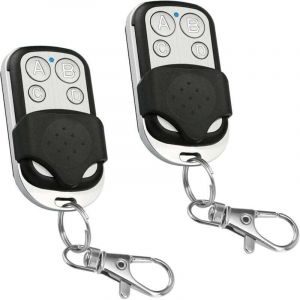 2Pcs Telecommande Universelle Portail, Telecommande Garage Universelle sans Fil, Bip Portail Universelle Compatible 433MHz Rolling Code à 4 Boutons