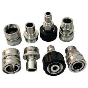 Nettoyeur Haute Pression Accessoires, 8pcs Connecteur Rapide Tuyau &agrave; Haute Pression Kit,Connecte Canon Lance et Tuyau M&eacute;trique，Raccord M22-14mm，M22