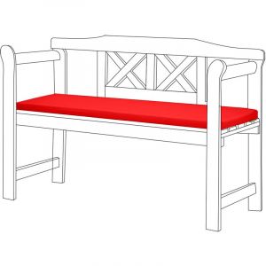 Coussin de banc d'extérieur 2 places, coussins de banc de terrasse résistants à l'eau avec rembourrage en fibres, 117x39x5 cm coussins amovibles pour