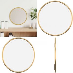 Miroir mural Dor&eacute; &Oslash; 20 cm Rond - Miroir Mural - Miroir Rond - Miroir Dor&eacute; - D&eacute;coration Murale - Miroir Design - Home & Living