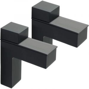 2 Pi&egrave;ces Support de Tablette en Verre R&eacute;glable, Support &Eacute;tag&egrave;re Murale en Alliage de Zinc, Pince Verre pour &Eacute;tag&egrave;re en Bois/Verre de 5 &agrave; 30 mm