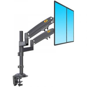 North Bayou - nb H180 – Support orientable robuste design pour deux écrans pc 22-32 pouces
