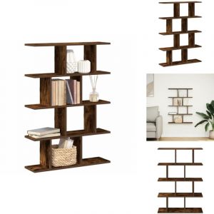 Étagère cube murale 12 compartiments chêne fumé bois ingénierie - Étagère Cube Murale - Étagères Cubes Murales - Étagère Cube Flottante - Étagère