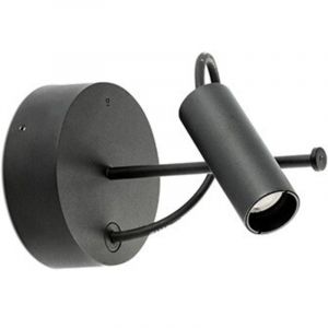 Clap Spot mural/plafonnier noir 6W 3000K 38&ordm; avec abat-jour 75710-233P