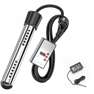 Chauffe-eau instantan&eacute; chauffe-eau de piscine chauffe-eau portable(26050mm - noir) adapt&eacute; seaux aux bassins - 2500W