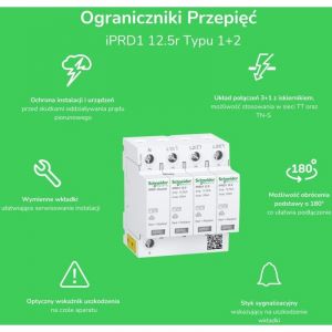 Schneider Electric - Parafoudre iPRD1 12.5R-T12-3 3 pôles Type 1+2 (classe b+c)