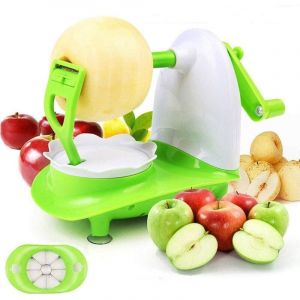 KZQ - Pèle-pommes Ventouse & Coupe-Pomme Trancheur à 8 Lames,Lames de Coupe en Acier Inoxydable Ultra Aiguisées,Machine à éplucher cinq secondes
