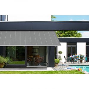 Ici Store - Toile store banne 6 x 3,5 m Toile de remplacement ray&eacute;e Naples 580 x 370 cm