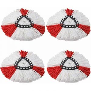 Aiperq lot de 4 t&ecirc;tes de rechange Clean Twist Disc Mop, T&ecirc;te de Balai Serpill&egrave;re 2 en 1 en Microfibre Serpill&egrave;re pour Vileda Turbo Facile &agrave; essorer