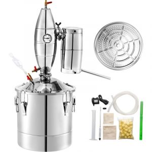 Mophorn Distillateur d'alcool , 70 L / 18,5 Gal, kit de distillerie de whisky, alambic Moonshine domestique avec thermomètre et cuve de fermentation
