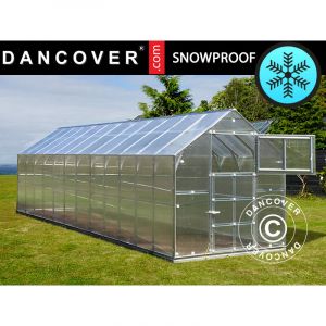 Serre polycarbonate TITAN Classic 480, 14,4m&sup2;, 2,35x6,12m, Argent
