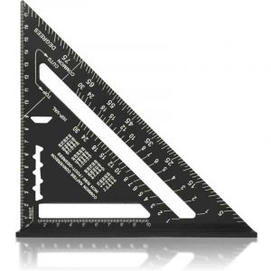 Equerre Menuisier MULTI FONCTIONS Metal Aluminium Regle &Eacute;querre Trusquin Guide Raporteur Angle 45 90 Degres/Outillage Charpentier/Outil Tra&ccedil;age