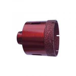 Trépan diamanté à sec avec haute performance pour carrelage - 75 mm - 76 mm x 75 mm x 15 mm - Épaisseur 15 mm - Denture adaptée pour grès cérame,
