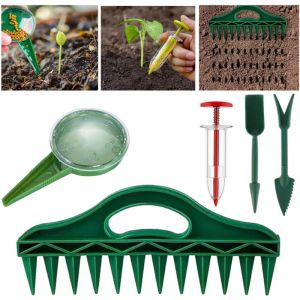 Mini semoir + semoir manuel efficace, kit de distribution de semences, motoculteur 12 trous, espaceur de semences multifonctionnel, outils de jardin,