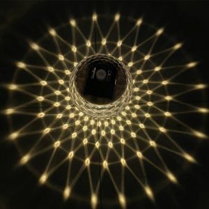 1 article, Projecteur solaire pour fontaine de jardin, lumi&egrave;re LED, allumage automatique &agrave; la nuit tomb&eacute;e, intensit&eacute; lumineuse r&eacute;glable, &agrave; suspendre.