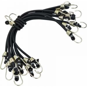 Tendeur Elastique avec Crochet, 10 Pcs 25cm Sangles de Rangement Robustes, Universels Robustes Tendeurs Sandow, Sangles de Tension Multifonction pour