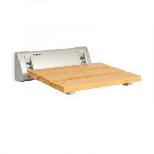 Arielle Siège de douche pliable 160kg max. bois de bambou & aluminium - Bambou