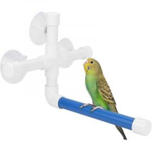 Perchoir Perroquet, Jouet Perroquet Perchoir a Douche Tuyau en Plastique avec Ventouse De Fixer Perchoir De Bain pour Macaw Cockatoo Africain Greys