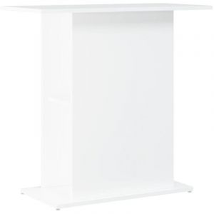 Support pour aquarium Meuble pour Aquarium blanc 75x36x72,5 cm bois d'ing&eacute;nierie CFW35857