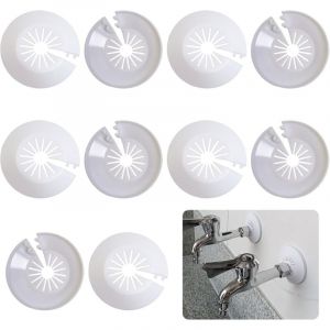 Cache-tuyau de radiateur, 10 pi&egrave;ces, cache-tuyau de radiateur, garniture de cache-tuyau en plastique (10-25 mm)