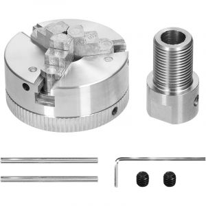 SJLERST Mandrin de tour 3/4 mors, centrage manuel, boulon de montage pour rectifieuse, fraiseuse, toureuse