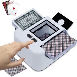 M&eacute;langeur de Cartes Automatique, Mode Auto et Manuel M&eacute;langeur de Carte Rechargeable 2000 mAh Faible Bruit pour Jeux de Cartes UNO, Poker, Belote,