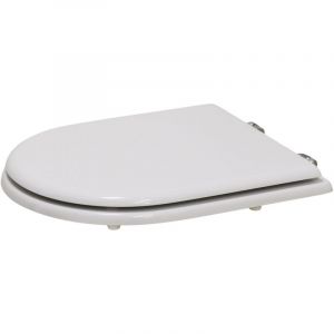 Niclam - Abattant wc en bois enduit de r&eacute;sine polyester pour pots Alpina Dolomite N53 blanc