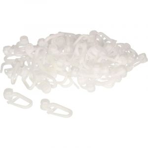 Lot de 100 crochets de rideaux pour rail en pvc - Kotarbau