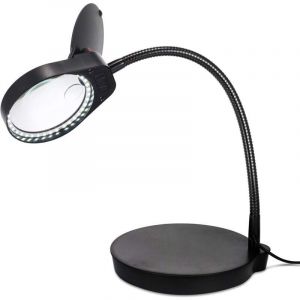 Lampe Loupe sur Pied 2 en 1 3x 10x Loupe de lecture avec Support LED 38pcs loupe eclairante pour Lumi&egrave;re du Jour Lumineux Lumi&egrave;res Travaux Manuels