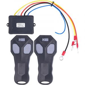Ej.Life Télécommande de Treuil sans Fil, 2 Pièces 434MHz Télécommande de Treuil sans Fil 12V de Remplacement électrique pour Camion VTT Universel