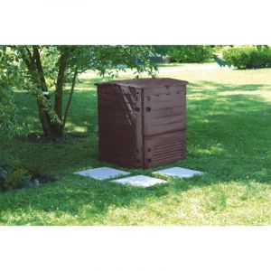 Composteur monobloc geolia 610011 marron 400 l