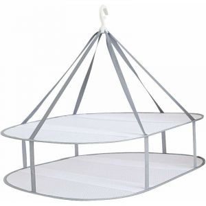 Suspendus s&eacute;choir &agrave; Pull, Cintre &agrave; Maille Pliable &agrave; 2 Niveaux pour Chandail, d&eacute;licat et Maillot de Bain