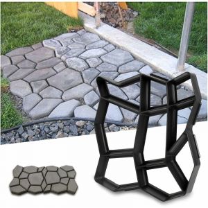 Moule béton Forme trottoirs Coffrage Forme Plastique Formes pour béton Dalles pour Le Jardin 42.5 x 42.5 x 4 cm Fei Yu