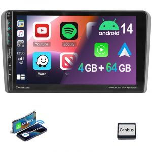 Essgoo - Pour Audi A3 S3 RS3 8P 8V 9' Carplay Android 14 Autoradio gps WiFi rds 2+64G