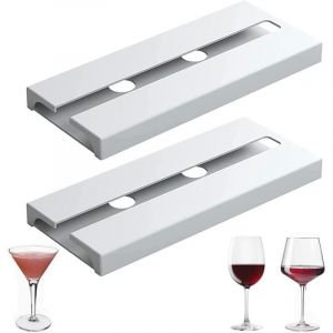 (Blanc)2 Pi&egrave;ces Support &agrave; Verre &agrave; Vin Suspendu, Porte Verres Suspendu, Support &agrave; Verre &agrave; Vin, Porte Verre, Porte-Verres &agrave; Vin pour Maison, Bar,Cuisine