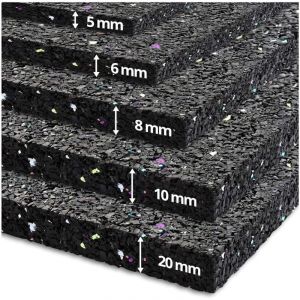 Tapis anti-vibration 60 x 60 cm, 1 cm d'&eacute;paisseur, dalle anti-vibrations d&eacute;coupable, pour machine &agrave; laver et s&egrave;che-linge